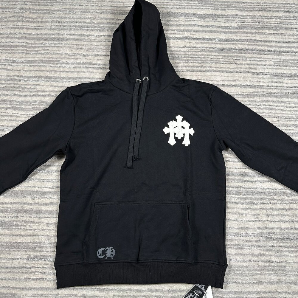 Chrome Hearts White Triple Cross Pullover Hoodie Size Mens Large